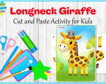 Longneck Giraffe Craft for Kids – Educational Cut and Paste Activity for Preschoolers