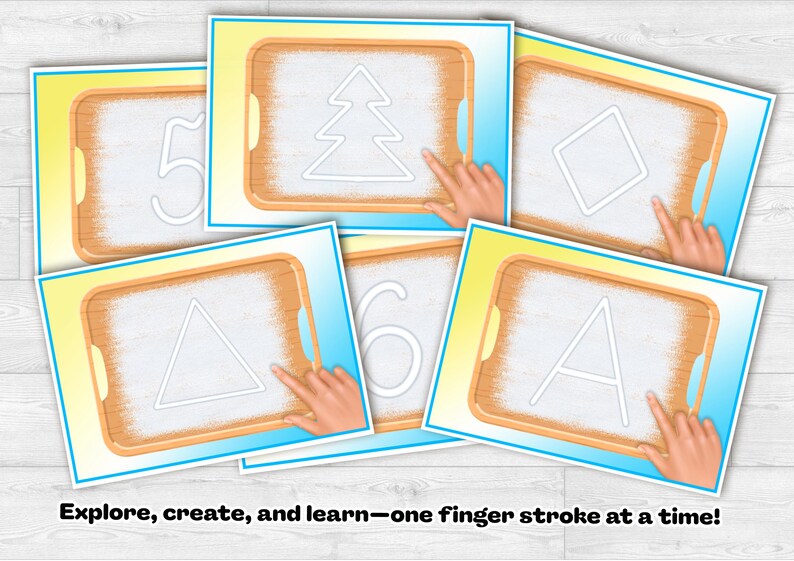 Salt Trace Numbers Salt Tray Templates for Kids – Letters, Numbers, Shapes, Fine Motor ...