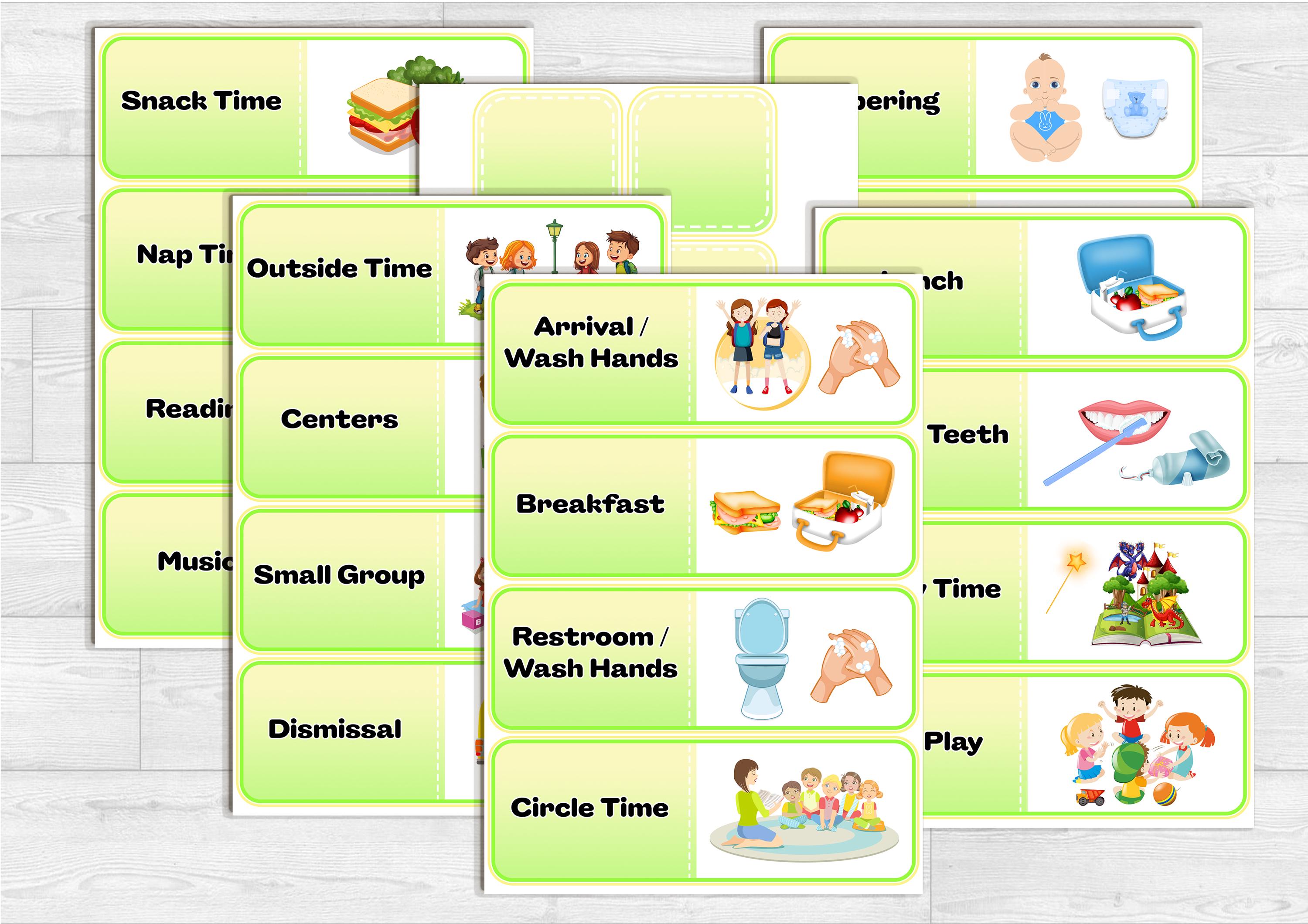 Daily Routine Visual Cards for Kids - Etsy