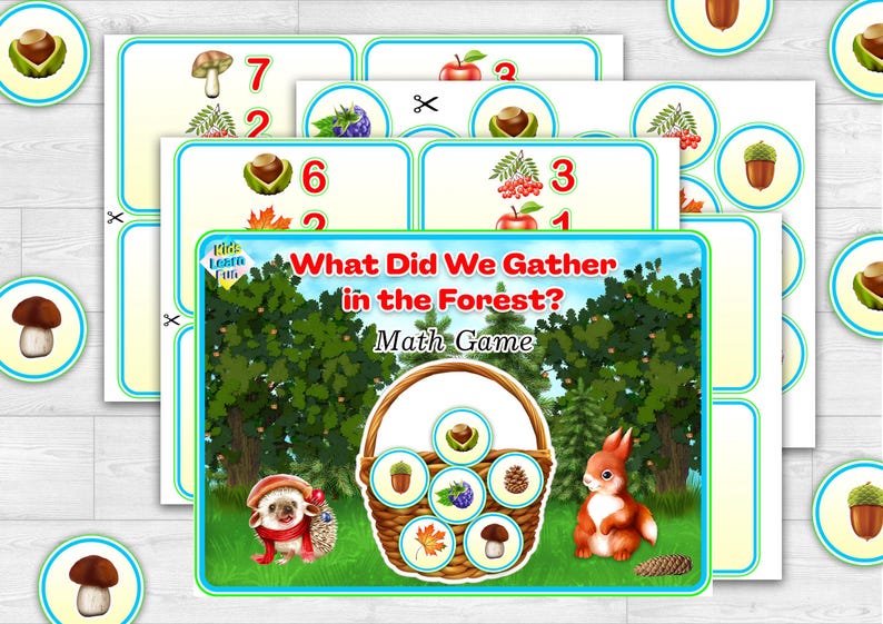 Counting Game for Preschoolers – Forest Treasures Math Activity ...