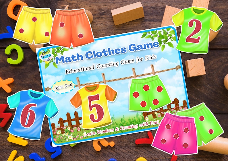 Clothesline Math Game – Printable Counting Activity for Preschoolers ...