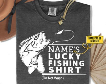 Camiseta de pesca personalizada de la suerte: regalo personalizado para pescadores