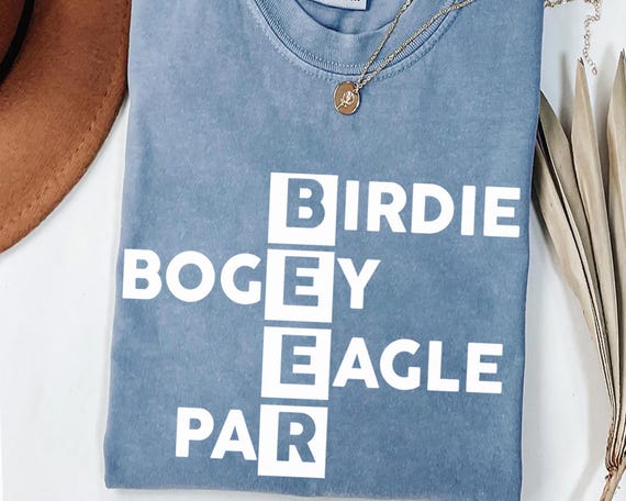 Funny Golf T-Shirt | Birdie Bogey Beer Graphic Tee