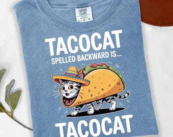 Funny Taco Cat Shirt: Mexican Food Humor, Cat Lover Gift