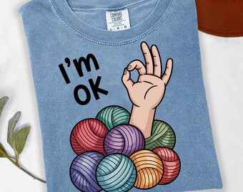 Camiseta engraçada para amantes de fios: camiseta humorística de crochê