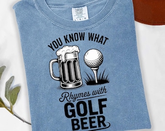 Funny Golf Beer T-Shirt: Golfer Gift, Beer Humor Apparel
