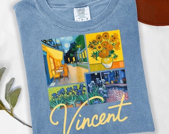 Van Gogh Art Collage T-Shirt, Famous Paintings Tee, Art Lover Gift