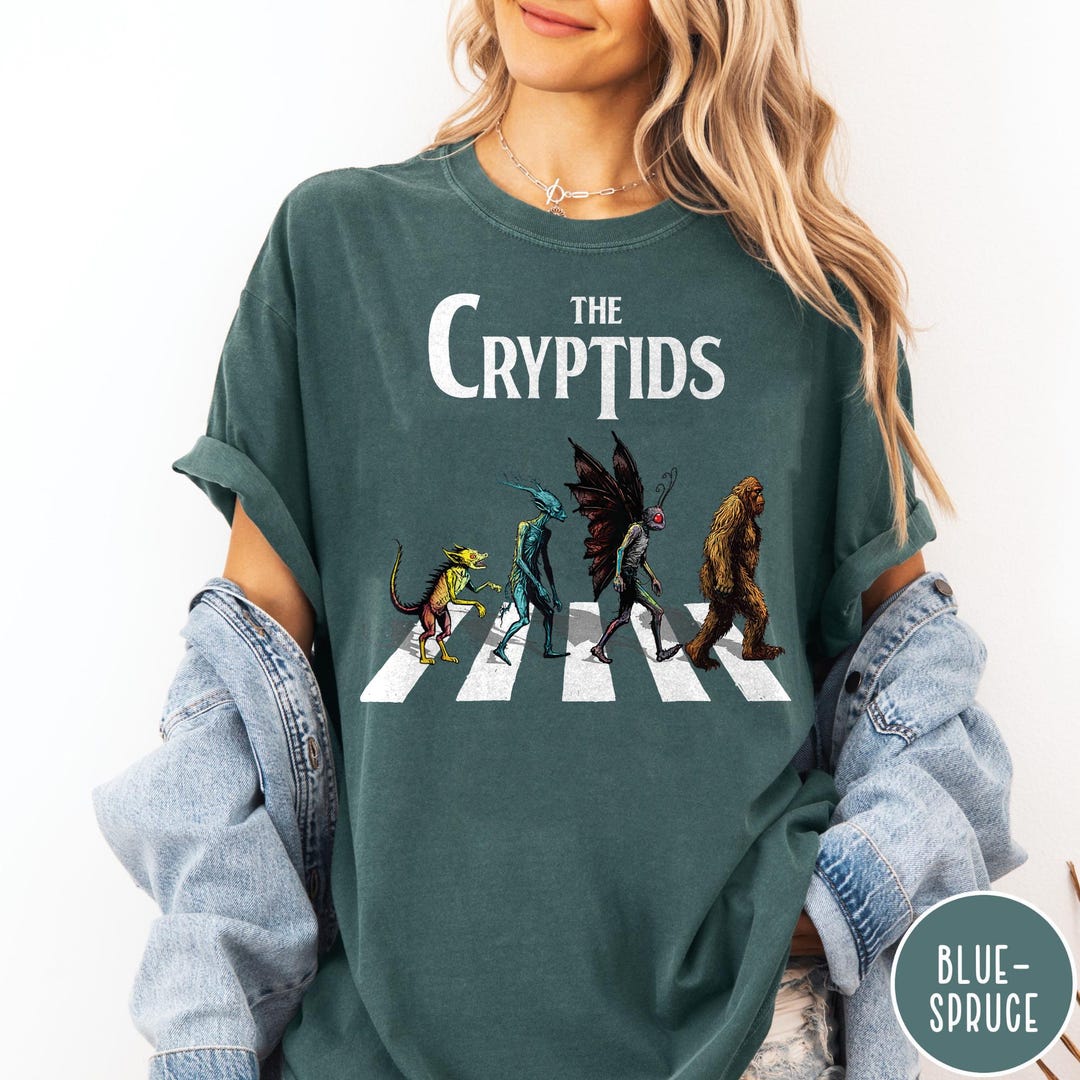 The Cryptids Shirt, Funny Bigfoot Mothman Tee, Cryptid Crossing Shirt ...