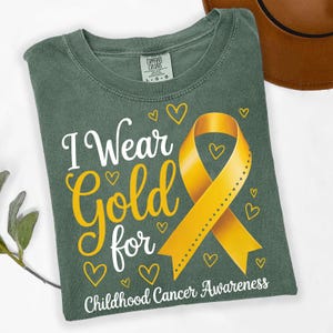 I Wear Gold for Childhood Cancer Awareness Shirt