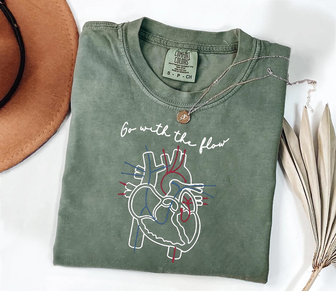 Anatomical Heart Nurse T-shirt: Funny Cardiology Tee, Med Student Gift ...