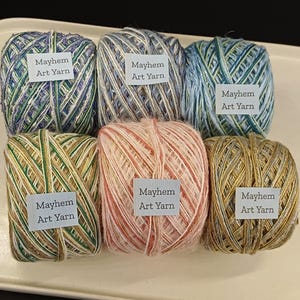 Art Yarn | 50 Gram Hand-Blended Yarn | 6 pack Art Yarn