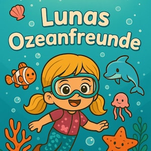 Lunas kleine Meeresfreunde – Unterwasser Malbuch für Kinder (18 Seiten, PDF)