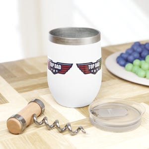 Top Dad Tumbler, Fun Dad Gift, Stainless Steel Travel Cup, Fathers Day Gift, Cool Dad Drink Tumbler, Dad Appreciation Cup
