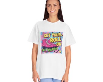 Retro Roller Skating T-Shirt: Garment-Dyed Comfort Colors Tee