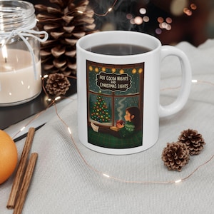 Cozy Christmas Ceramic Mug, Holiday Gift, Christmas Decor, Tea Coffee Cup, Winter Wonderland Drinkware, Monster Digital Brand