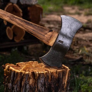 Restored Double Bit Axe – Vintage US07 Head – 32&quot; Hickory Handle – Shaving Sharp – Handmade Tool for Woodcutting, Camping, or Display