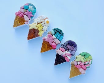 Bandeja para conos de helado con impresión 3D, reutilizable, para dulces, regalo de verano, charcutería personalizada.