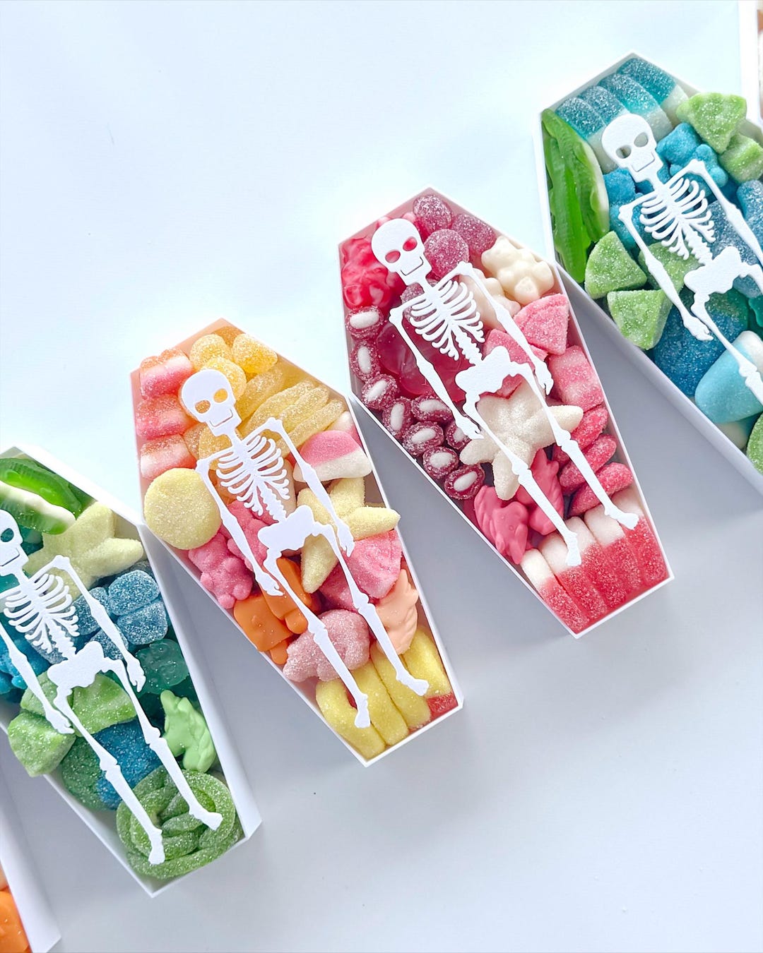 Halloween Coffin Candy Tray With Skeleton Insert, Spooky Party Favor - Etsy
