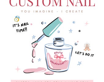 Uñas postizas personalizadas / Set de uñas personalizado hecho a mano / Recrea cualquier diseño que te guste - Uñas personalizadas, pide tu propia uña