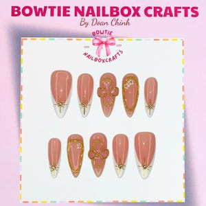Wedding Nails, Basic Pearl White Press On Nails, Gold Detailing Vintage Nail Art, Handmade Bridal Wedding Nails, Elegant Glam Fake Nails