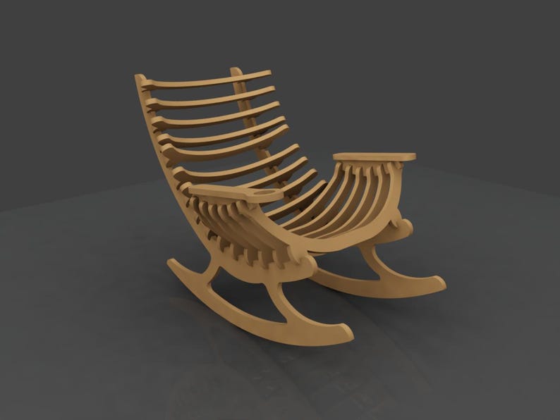 wooden rocking chair dxf
wood rocker cut file
cnc wood chair
wooden swing dxf
wood furniture dxf
garden rocker wood
woodworking projects
diy wooden rocker
quick assembly wood chair
natural wood rocker