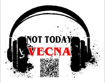 Not Today Vecna Horror Typography SVG | Gothic Halloween Quote PNG (Digital Download)