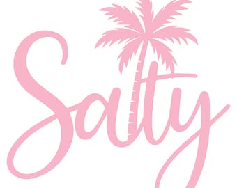 Salty Palm Tree SVG: Retro Beach Vibes Clipart (Digital Download