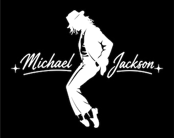 Michael Jackson SVG PNG Bundle | Black White Silhouette Design | Digital Download Cricut Cut File