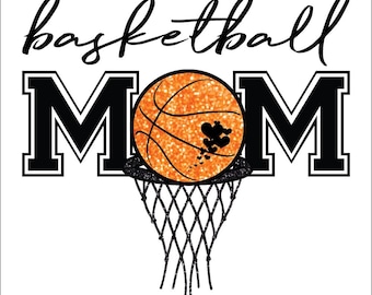 Glitter Basketball Mom SVG: Game Day Sports Design (Digital Download)