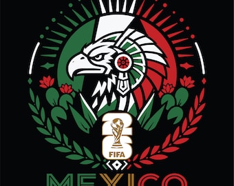 Mexico Football Eagle Design, 2026 Worldcup SVG PNG (Digital Download)