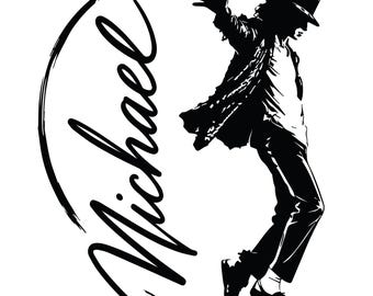 Michael Jackson Retro Dance Silhouette SVG (Digital Download)