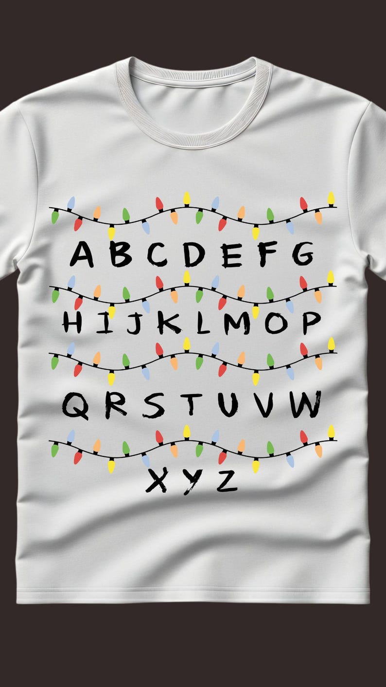 Stranger Things Letters R Stranger Things Lights Alphabet SVG PNG | Retro Wall Art Letter Set ...