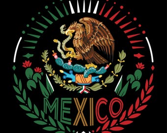 Mexicaanse adelaar SVG PNG, Mexicaans erfgoed adelaarontwerp, Azteekse stijl Cricut snijbestand, patriottische Mexicaanse kunst
