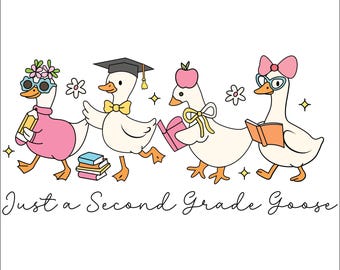 Clipart tweedejaars gans: leraar shirtontwerp SVG en png