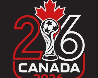 2026 Canada FIFA Worldcup, Maple Leaf Football Trophy Design, Sports Fan Cricut Cut File,  SVG PNG Digital Download