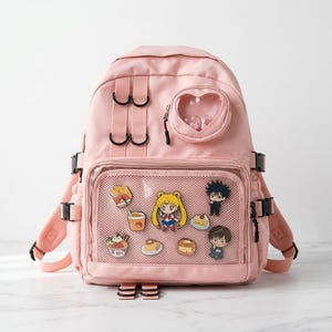 Ita Bag Backpack, Kawaii JK School Bag, Anime Pin Display bag