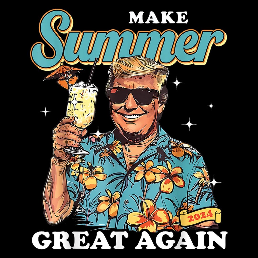 Make Summer Great Again Png Funny Trump Beach Graphic 2024