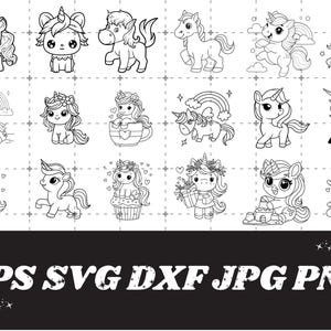 Unicórnio fofo SVG PNG, Clip Art de unicórnio, Unicórnio kawaii SVG, Unicórnio svg, Unicórnio fofo espiando svg, Meninas unicórnios svg png, arquivos para Cricut