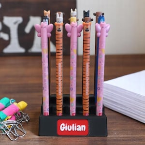 Portalápices compatible con Legami – Personalizado con nombre – Impresión 3D – 15 portalápices – Regalo de papelería – Color a elegir