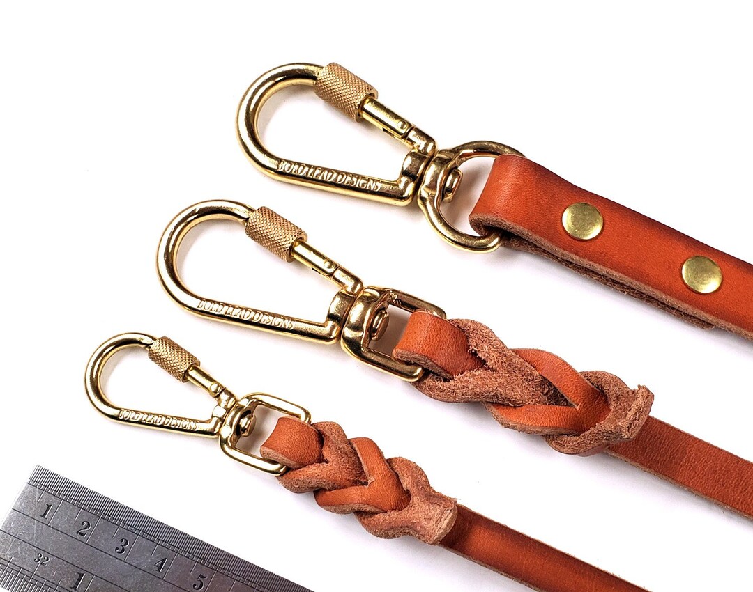 5x Locking Carabiner Swivel Snap, Solid Brass, Premium Quality Dog