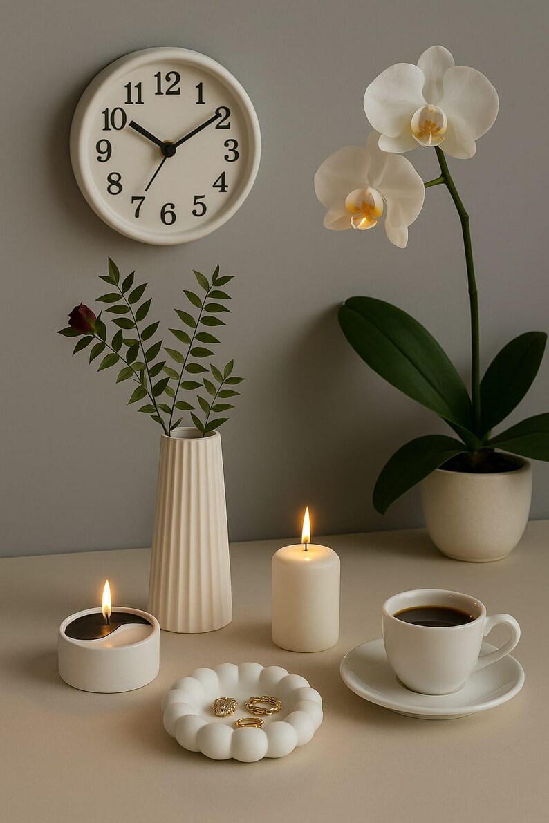 Handmade Stone Powder Decorative Set – Vase, Jewelry Tray, Cup ...