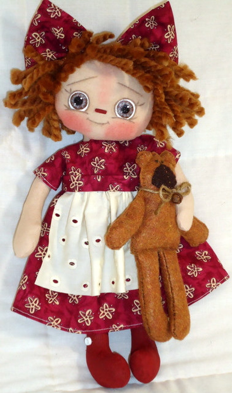 Ollie Raggedy Doll and Teddy Bear | Etsy