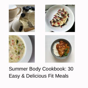 Summer Body Cookbook PDF | 30 Healthy Weight Loss Recipes | High-Protein Low-Calorie Meal Plan | Digital Fit Meals Guide