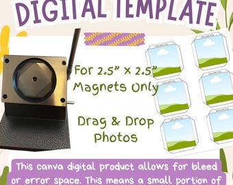 Plantilla para hacer imanes en Canva de 6,35 x 6,35 cm (arrastrar y soltar)