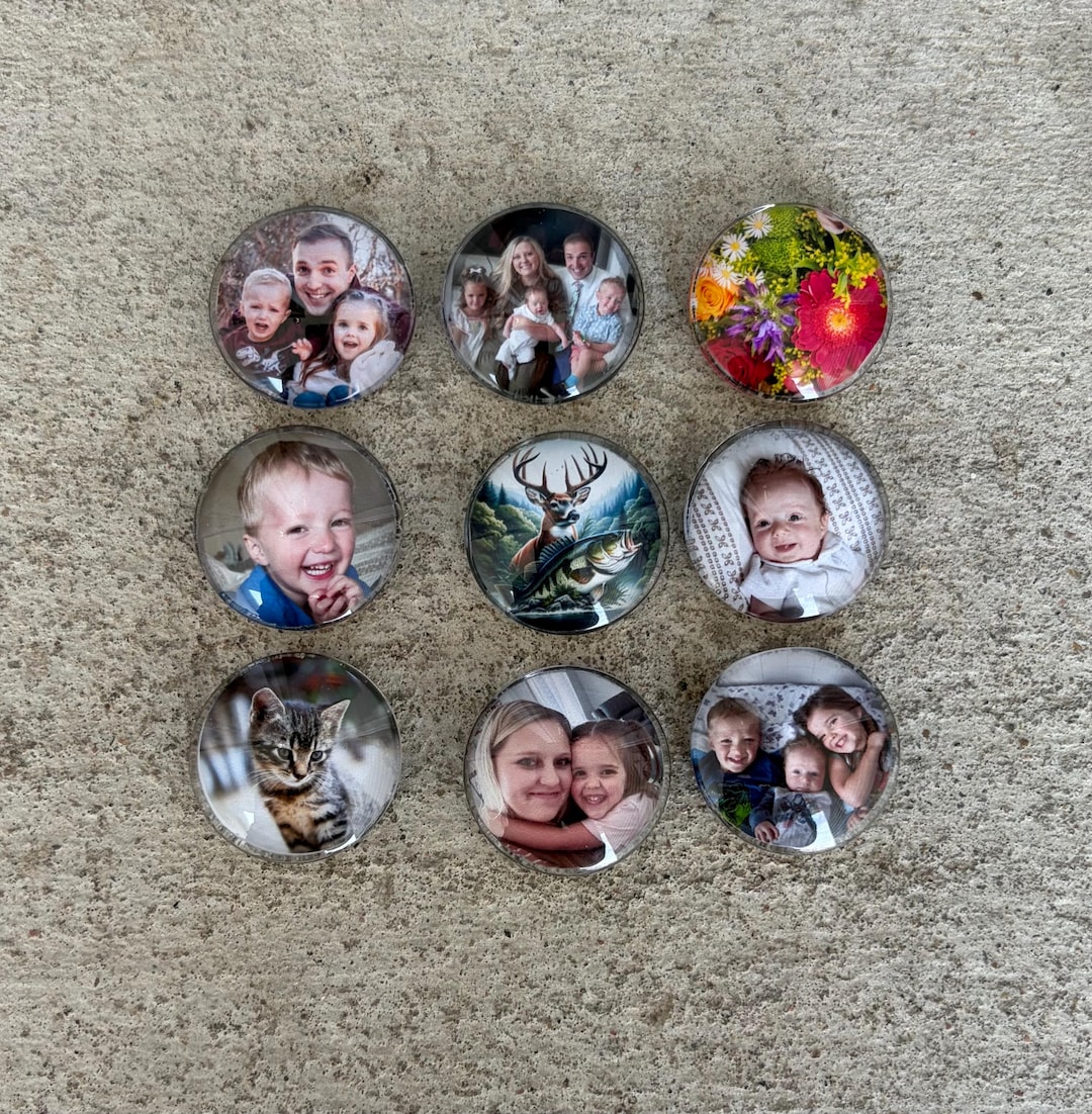 Mothers Day Gift Personalized Photo Magnets: Custom Glass Gifts, 1 ...
