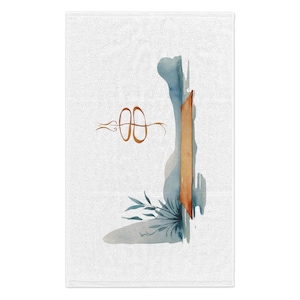Soft Absorbent Yoga Towel: 100% Cotton Backing, 11x18