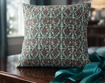 William Morris floral pattern Pillowcase | Faux Suede Square pillow cover