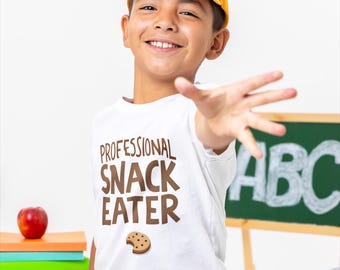 Youth Professional Snack Eater Tee | Cookie Graphic Kid Shirt