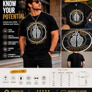 Känn din potential T-shirt | Motiverande citat T-shirt