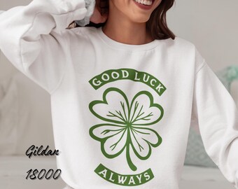 Lucky Clover Sweatshirt: St. Patrick's Day Cotton-Blend Jumper